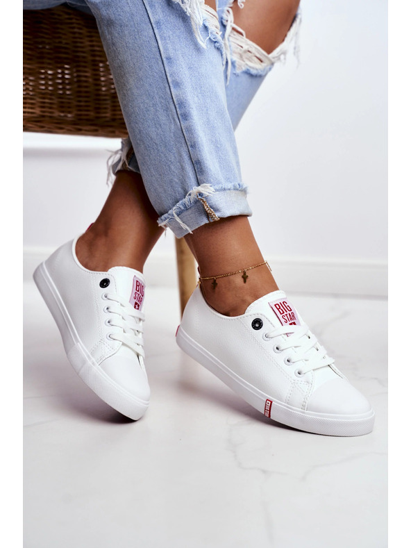 BIG STAR SHOES Dámske klasické tenisky Big Star - biela/červená