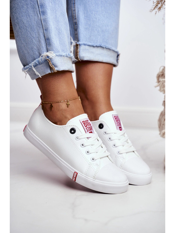 BIG STAR SHOES Dámske klasické tenisky Big Star - biela/červená