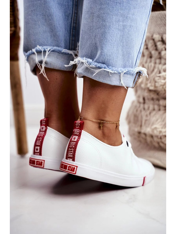 BIG STAR SHOES Dámske klasické tenisky Big Star - biela/červená