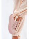 BIG STAR SHOES Dámske tenisky na platforme z ECO kože Big Star – ružové