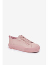 BIG STAR SHOES Dámske tenisky na platforme z ECO kože Big Star – ružové