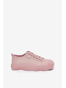 BIG STAR SHOES Dámske tenisky na platforme z ECO kože Big Star – ružové