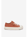 BIG STAR SHOES Dámske plátené tenisky na platforme Big Star – oranžové