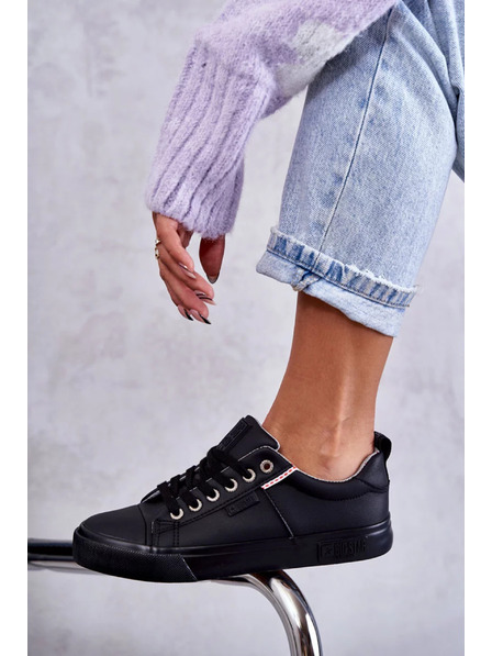 BIG STAR SHOES Dámske kožené tenisky Big Star – čierne