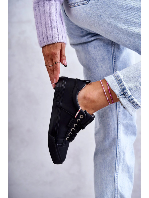 BIG STAR SHOES Dámske kožené tenisky Big Star – čierne