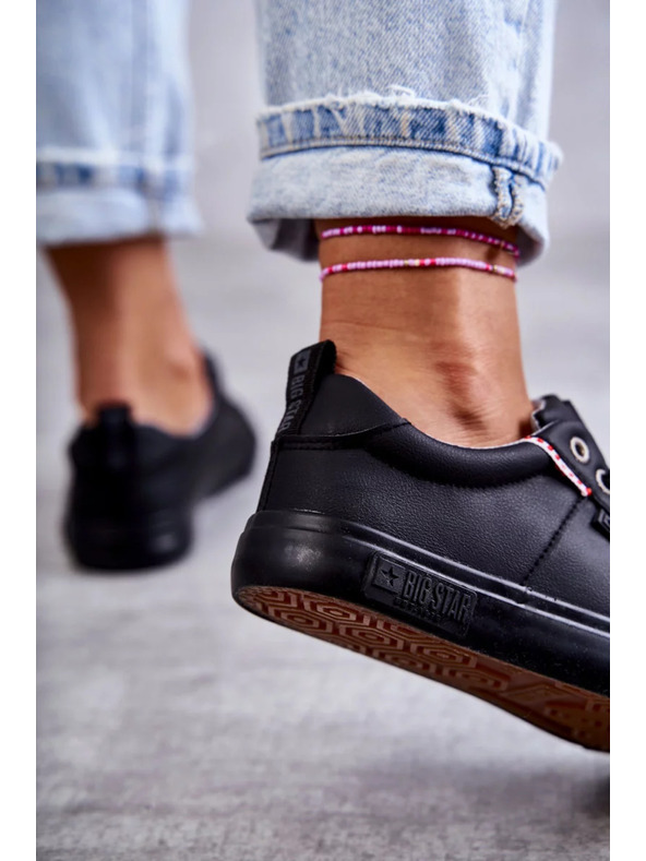 BIG STAR SHOES Dámske kožené tenisky Big Star – čierne