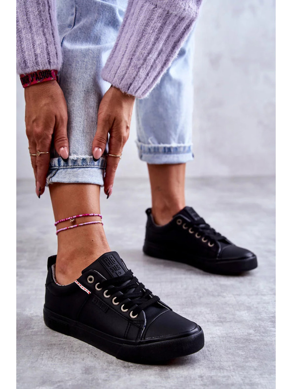 BIG STAR SHOES Dámske kožené tenisky Big Star – čierne