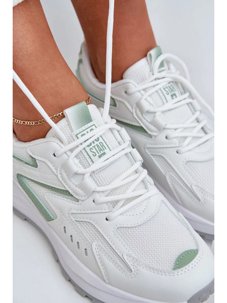 BIG STAR SHOES Dámske športové topánky Big Star HI-POLY SYSTEM – biela/mätová
