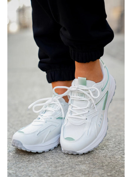 BIG STAR SHOES Dámske športové topánky Big Star HI-POLY SYSTEM – biela/mätová