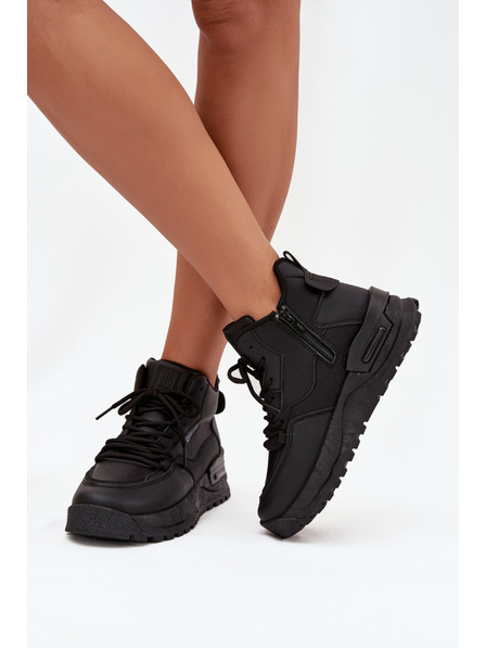 BIG STAR SHOES Dámske športové topánky na platforme Big Star – čierne