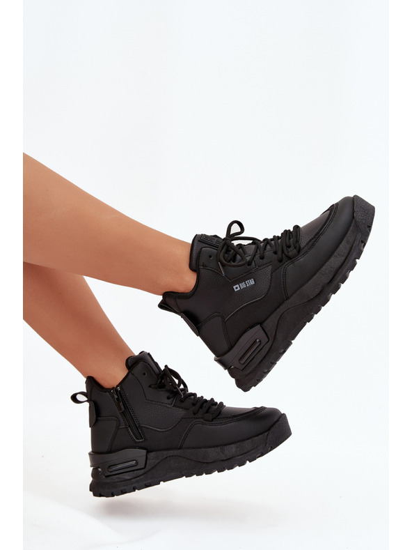 BIG STAR SHOES Dámske športové topánky na platforme Big Star – čierne
