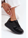 BIG STAR SHOES Dámske zateplené tenisky na platforme Big Star HI-POLY SYSTEM – čierne
