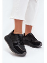 BIG STAR SHOES Dámske zateplené tenisky na platforme Big Star HI-POLY SYSTEM – čierne