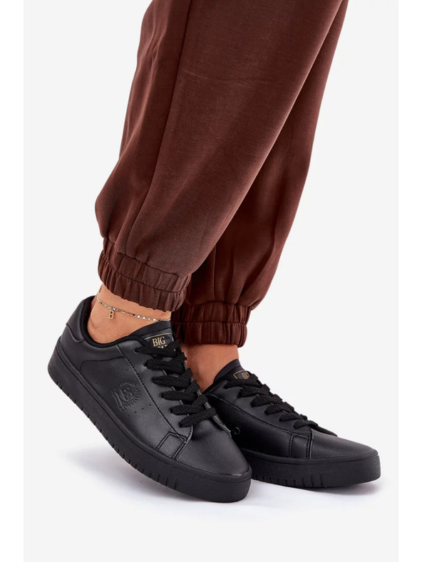 BIG STAR SHOES Dámske nízke tenisky z ECO kože Big Star – čierne