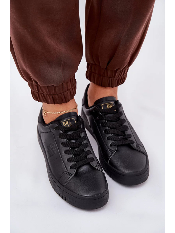 BIG STAR SHOES Dámske nízke tenisky z ECO kože Big Star – čierne