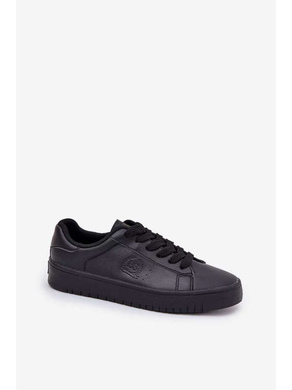 BIG STAR SHOES Dámske nízke tenisky z ECO kože Big Star – čierne
