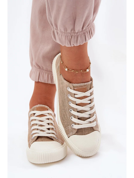 BIG STAR SHOES Dámske látkové tenisky Big Star – béžové