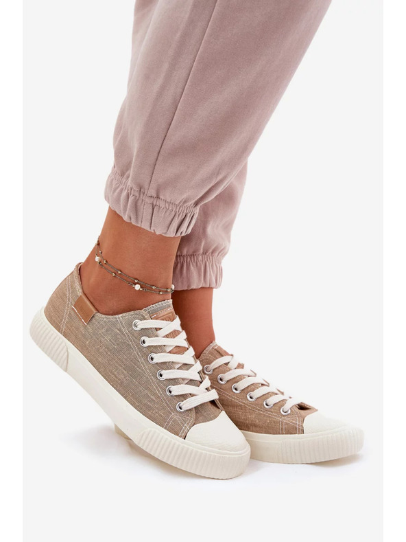 BIG STAR SHOES Dámske látkové tenisky Big Star – béžové