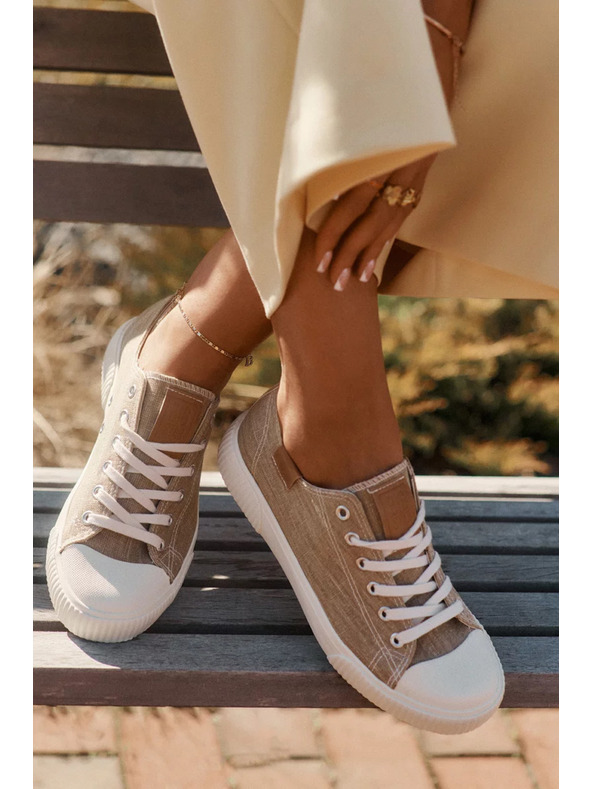 BIG STAR SHOES Dámske látkové tenisky Big Star – béžové