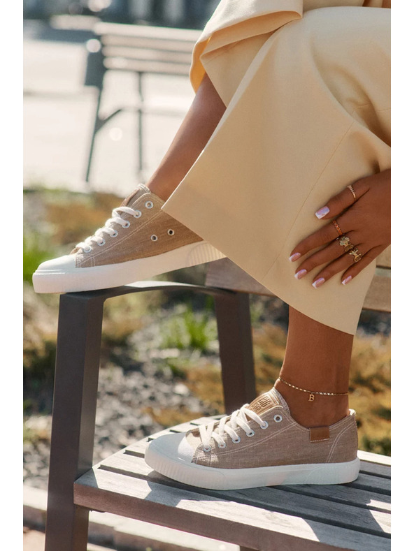 BIG STAR SHOES Dámske látkové tenisky Big Star – béžové
