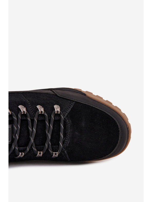 BIG STAR SHOES Pánske semišové trenkingové topánky Big Star – čierne