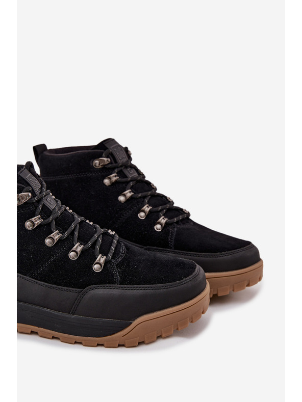 BIG STAR SHOES Pánske semišové trenkingové topánky Big Star – čierne