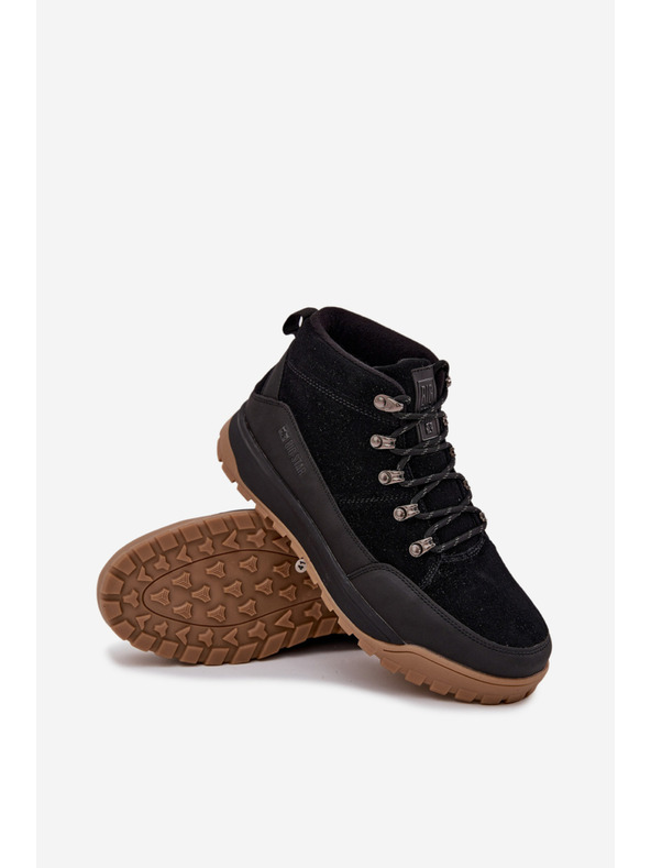 BIG STAR SHOES Pánske semišové trenkingové topánky Big Star – čierne