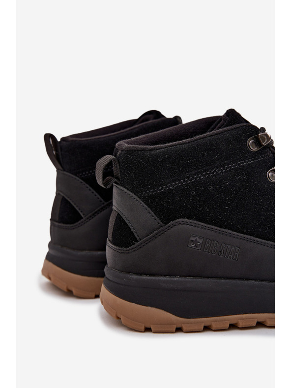 BIG STAR SHOES Pánske semišové trenkingové topánky Big Star – čierne