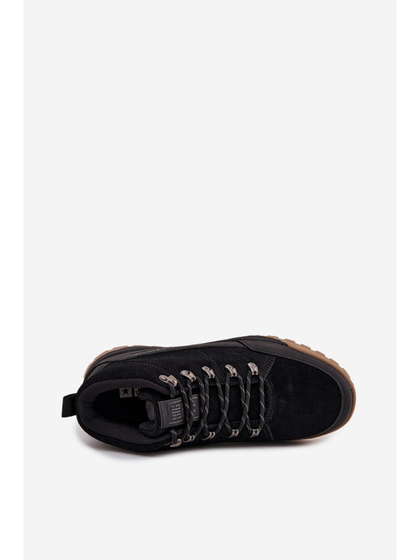 BIG STAR SHOES Pánske semišové trenkingové topánky Big Star – čierne