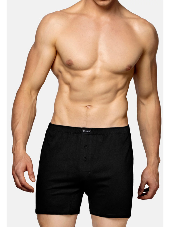 Atlantic 2-PACK Boxerky predĺžené čierne