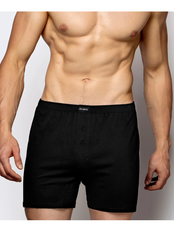 Atlantic 2-PACK Boxerky predĺžené čierne