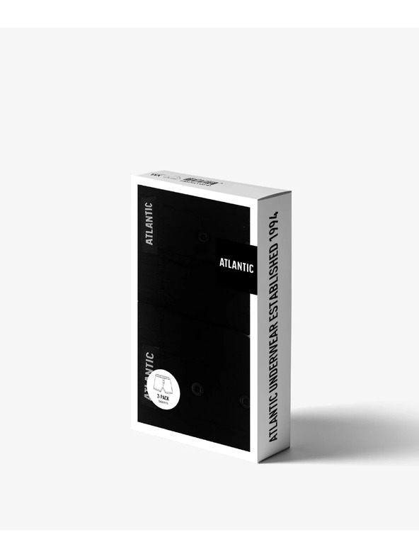 Atlantic 2-PACK Boxerky predĺžené čierne