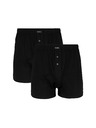 Atlantic 2-PACK Boxerky predĺžené čierne