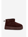 BIG STAR SHOES Dámske nízke snežuľky na platforme Big Star – čokoládové