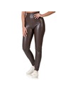 Bellinda RELAX & GO LEATHEROPTIC LEGGINGS - Dámske legíny koženého vzhľadu - tmavo hnedá