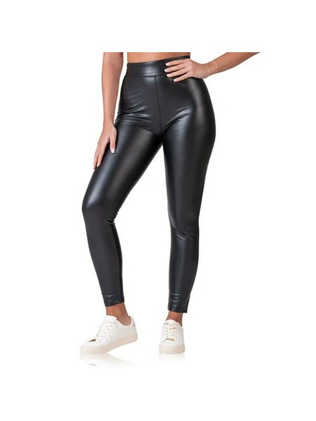 Bellinda RELAX & GO LEATHEROPTIC LEGGINGS - Dámske legíny kožného vzhľadu - čierna