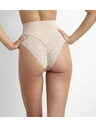 DIM DIM DELICATE THONG - Dámska čipkovaná tanga s vysokým pásom - telová
