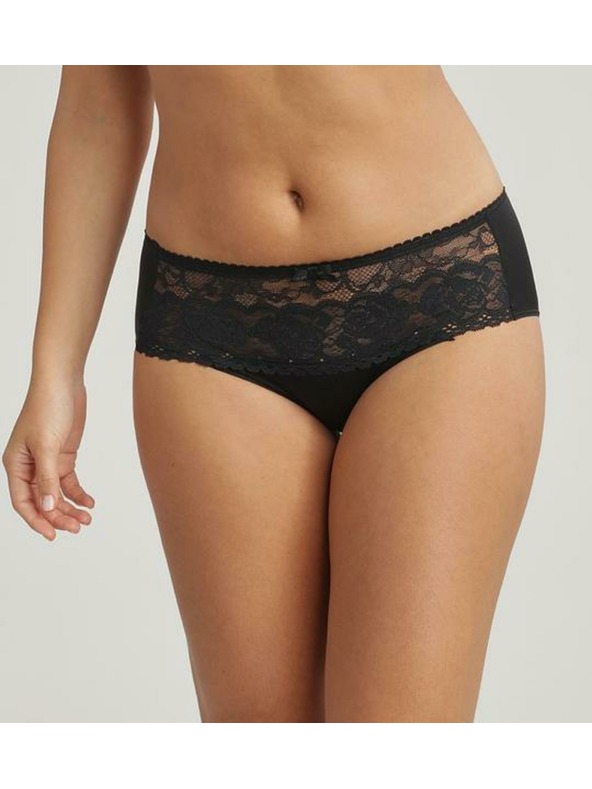 Playtex PLAYTEX RCS FLOWER ELEGANCE MIDI BRIEF - Dámske čipkované nohavičky - čierna