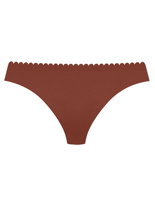 DIM DIM BODY TOUCH HIPSTER 2x - Dámske nohavičky 2 ks - tehlová - biela