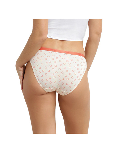 DIM DIM LES POCKETS COTTON SLIP 3x - Dámske bavlnené nohavičky 3 ks - smotanová - tehlová