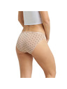 DIM DIM LES POCKETS COTTON SLIP 3x - Dámske bavlnené nohavičky 3 ks - biela - svetlo hnedá - čierna