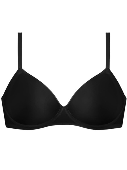 DIM DIM INVISIBLE WIRELESS PADDED BRA - Dámska hladká podprsenka bez kostíc - čierna