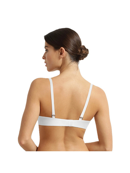 DIM DIM INVISIBLE WIRELESS PADDED BRA - Dámska hladká podprsenka bez kostíc - biela