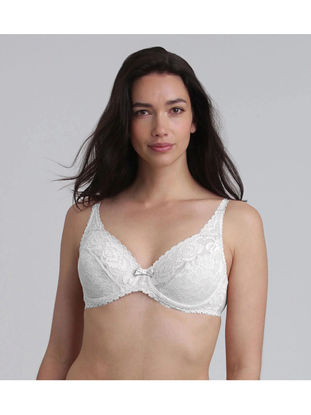 Playtex PLAYTEX RCS FLOWER ELEGANCE UNDERWIRE BRA - Dámska krajková podprsenka s kosticou - biela