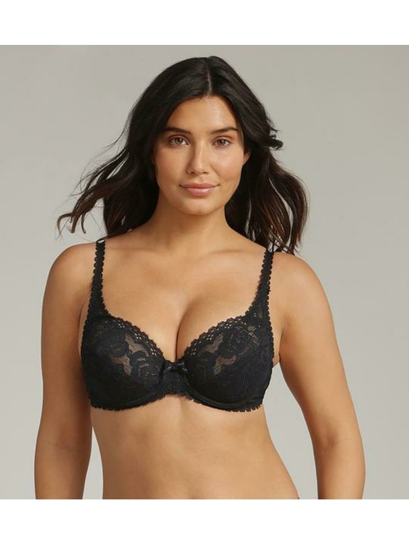 Playtex PLAYTEX RCS FLOWER ELEGANCE UNDERWIRE BRA - Dámska krajková podprsenka s kosticou - čierna