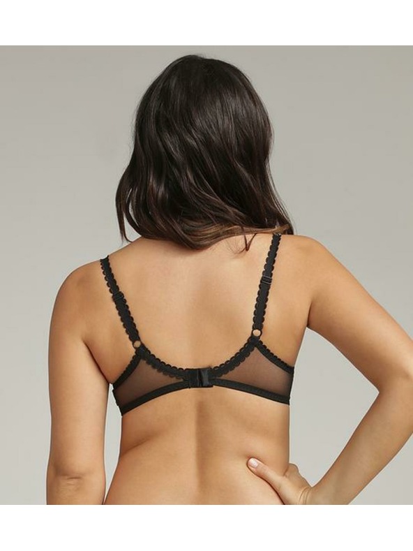 Playtex PLAYTEX RCS FLOWER ELEGANCE UNDERWIRE BRA - Dámska krajková podprsenka s kosticou - čierna