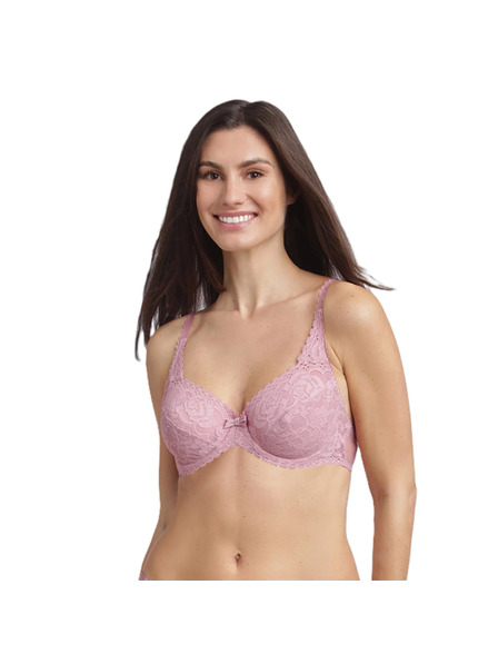 Playtex PLAYTEX RCS FLOWER ELEGANCE UNDERWIRE BRA - Dámska čipkovaná podprsenka s kosticou - ružová