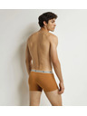 DIM DIM GOTS COTTON STRETCH BOXER 3x - Pánske boxerky z bio bavlny 3ks - oranžová - tmavo zelená - svetlo hnedá