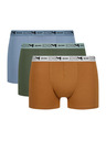 DIM DIM GOTS COTTON STRETCH BOXER 3x - Pánske boxerky z bio bavlny 3ks - oranžová - tmavo zelená - svetlo hnedá