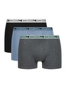 DIM DIM GOTS COTTON STRETCH BOXER 3x - Pánske boxerky z bio bavlny 3ks - šedá - modrá - čierna